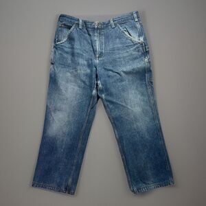 Duluth Trading  Carpenter Denim Jeans Men’s Cargo -8 pocket Size 38 X 30 Inseam